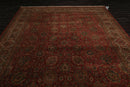 9' x 12'1" Hand Knotted 100% Wool 250 KPSI Saroukk Oriental Area Rug Rust