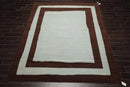 8' x 10' Hand Knotted Tibetan Wool Geometric Modern Oriental Area Rug Aqua