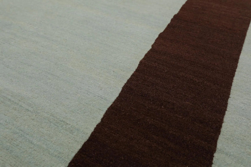 8' x 10' Hand Knotted Tibetan Wool Geometric Modern Oriental Area Rug Aqua