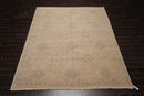 8'4" x 10'5" Hand Knotted 100% Wool Transitional Tibetan Area Rug Beige Gray