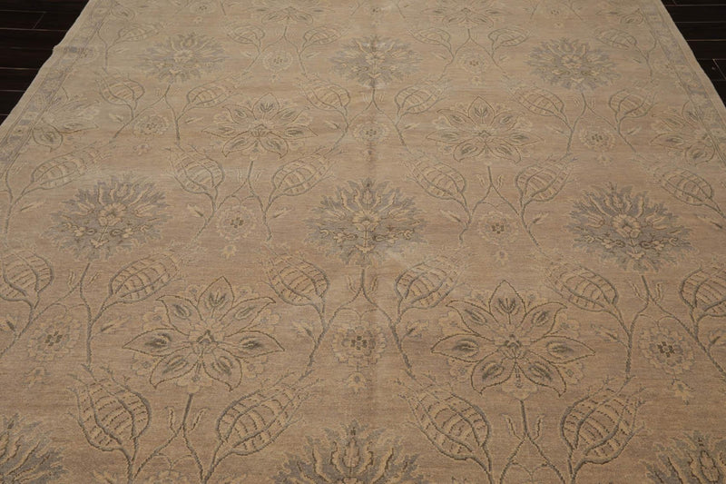 8'4" x 10'5" Hand Knotted 100% Wool Transitional Tibetan Area Rug Beige Gray