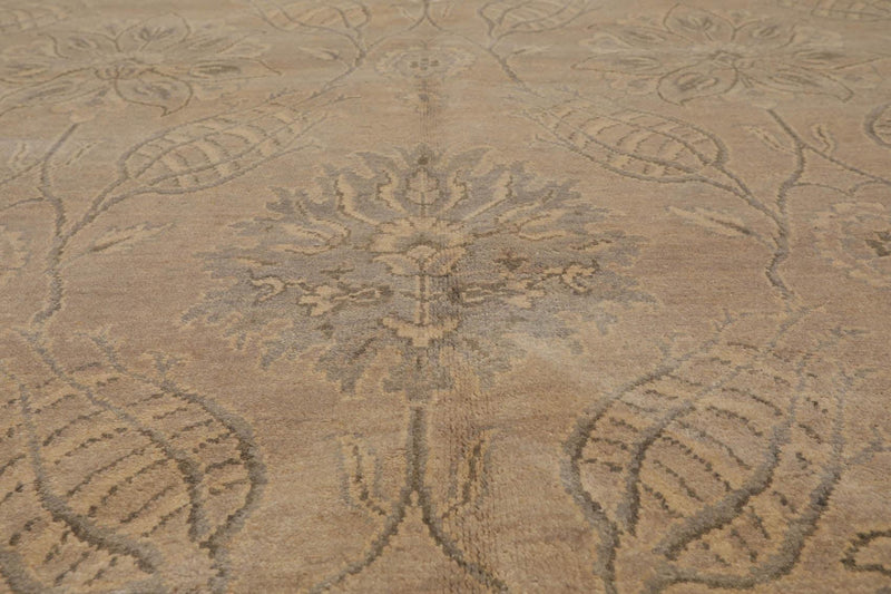 8'4" x 10'5" Hand Knotted 100% Wool Transitional Tibetan Area Rug Beige Gray