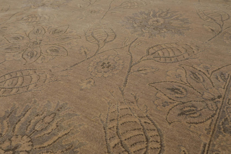 8'4" x 10'5" Hand Knotted 100% Wool Transitional Tibetan Area Rug Beige Gray