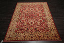 8'11" x 11'8" Hand Knotted Stone Wash Peshawar Vegetable Dyes Oriental Area Rug Rusty Red