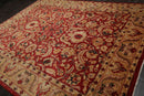 8'11" x 11'8" Hand Knotted Stone Wash Peshawar Vegetable Dyes Oriental Area Rug Rusty Red