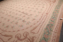 16'3''x18'6'' Hand Knotted Needlepoint 100% Wool French Aubusson Traditional Oriental Area Rug Blush, Peach Color