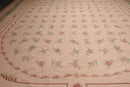 16'3''x18'6'' Hand Knotted Needlepoint 100% Wool French Aubusson Traditional Oriental Area Rug Blush, Peach Color