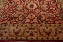 8'11" x 11'8" Hand Knotted Stone Wash Peshawar Vegetable Dyes Oriental Area Rug Rusty Red