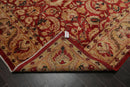 8'11" x 11'8" Hand Knotted Stone Wash Peshawar Vegetable Dyes Oriental Area Rug Rusty Red