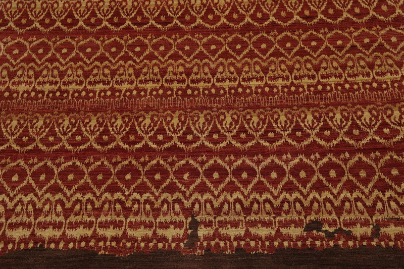 6'1'' x 9' Hand Knotted Wool Peshawar Traditional Oriental Area Rug Terracotta