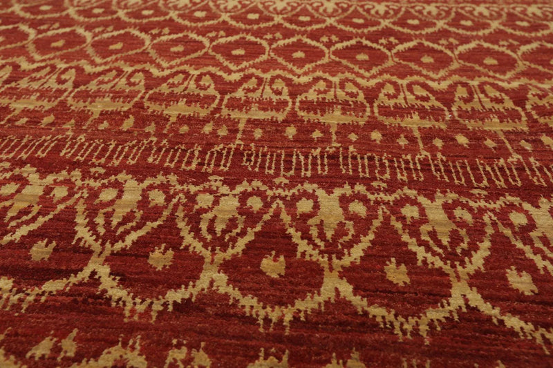 6'1'' x 9' Hand Knotted Wool Peshawar Traditional Oriental Area Rug Terracotta