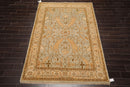 5'11" x 9'1'' Hand Knotted 100% Wool Oushak Oriental Area Rug Aqua