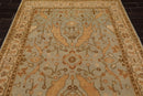 5'11" x 9'1'' Hand Knotted 100% Wool Oushak Oriental Area Rug Aqua