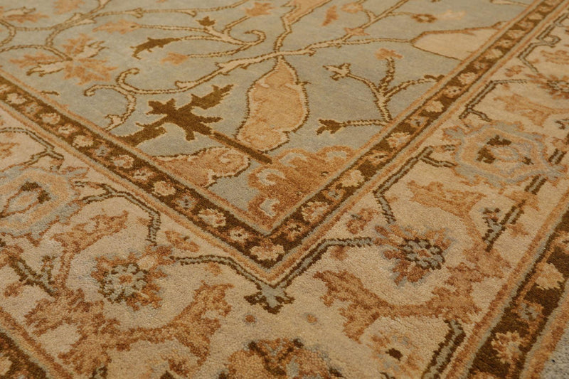 5'11" x 9'1'' Hand Knotted 100% Wool Oushak Oriental Area Rug Aqua