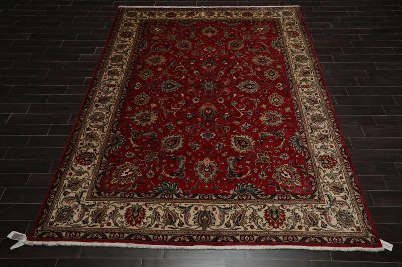 8'9" x 11'9" Hand Knotted 100% Wool Authentic Tabrizz Oriental Area Rug Red