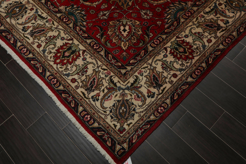 8'9" x 11'9" Hand Knotted 100% Wool Authentic Tabrizz Oriental Area Rug Red