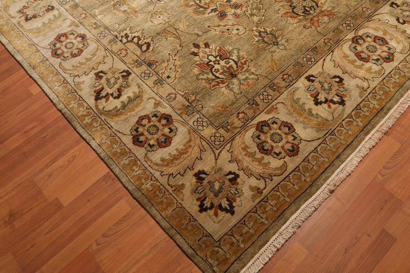 8’11" x 11’8" Hand Knotted Wool Oriental Area Rug Traditional full pile Moss