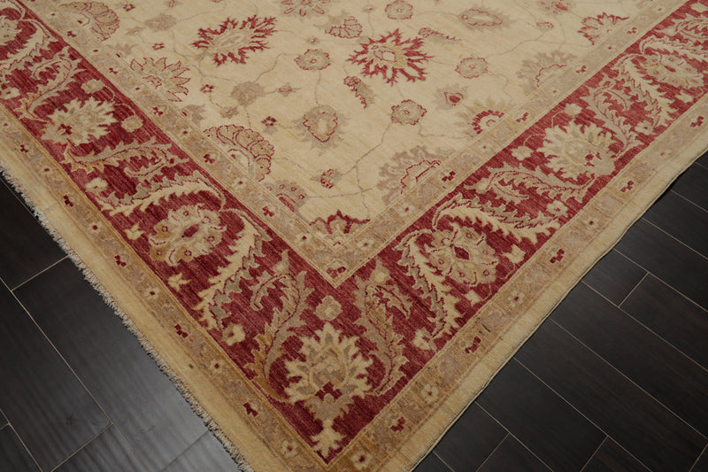 8'10" x 11'10" Hand Knotted Peshawar Stone wash Vegetable dyes Area Rug Camel