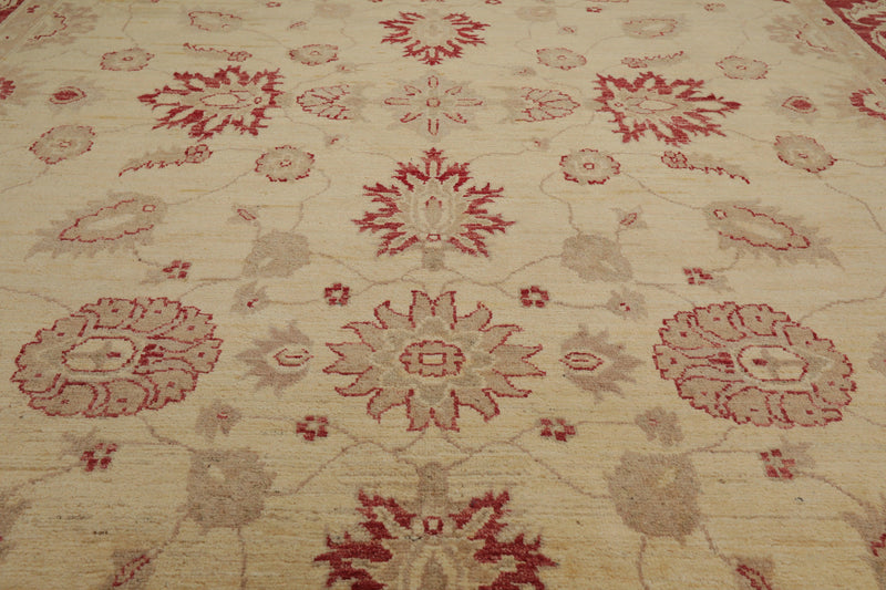 8'10" x 11'10" Hand Knotted Peshawar Stone wash Vegetable dyes Area Rug Camel