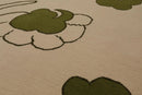 6'x 9' Hand Knotted Tibetan Wool Hip Designer Modern Oriental Area Rug Beige
