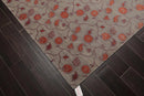7'11'' x 10'3'' Hand Knotted Tibetan Wool & Silk Designer Area Rug Gray Orange