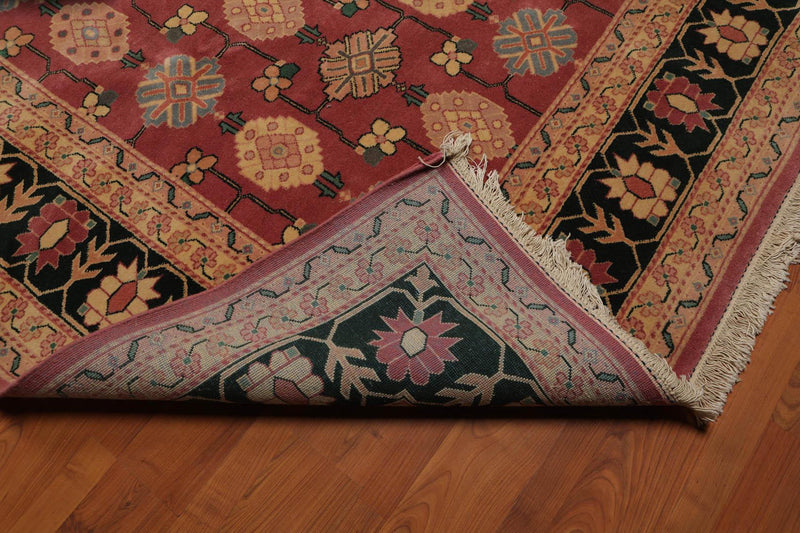 8’10" x 11’9" Rare Romanian Oushak Hand Knotted Wool Oriental Area Rug