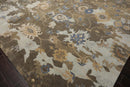 15'8''x15'9'' Hand Knotted Tibetan 100% Wool Oushak Transitional Oriental Area Rug Grayish Brown,Tan Color
