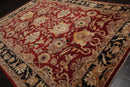 8'6" x 11'7" Hand Knotted Peshawar Stone wash Vegetable dyes 100% Wool Area Rug Rusty Red