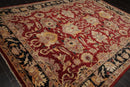 8'6" x 11'7" Hand Knotted Peshawar Stone wash Vegetable dyes 100% Wool Area Rug Rusty Red