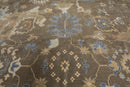 15'8''x15'9'' Hand Knotted Tibetan 100% Wool Oushak Transitional Oriental Area Rug Grayish Brown,Tan Color