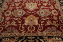 8'6" x 11'7" Hand Knotted Peshawar Stone wash Vegetable dyes 100% Wool Area Rug Rusty Red