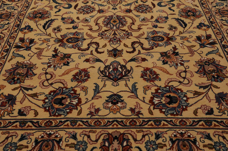 4'2" x 5'11" Hand Knotted 100% Wool 16/18 Pak Persian 300 KPSI Area Rug Tan