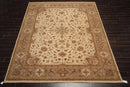9'2'' x 11'11'' Hand Knotted Wool Peshawar Traditional Oriental Area Rug Beige