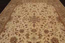 9'2'' x 11'11'' Hand Knotted Wool Peshawar Traditional Oriental Area Rug Beige
