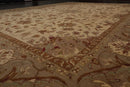 9'2'' x 11'11'' Hand Knotted Wool Peshawar Traditional Oriental Area Rug Beige
