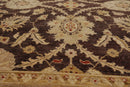 8'9" x 11'6" Hand Knotted 100% Wool Stone Wash Peshawar Oriental Area Rug Brown
