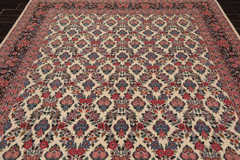 8'2" x 10'7" Hand Knotted Wool PakPersian 16/18 300 KPSI Oriental Area Rug Ivory