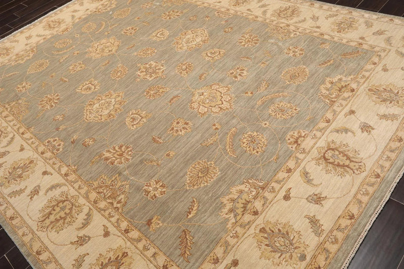 8' x 10' Hand Knotted 100% Wool Peshawar Traditional Oriental Area Rug Gray