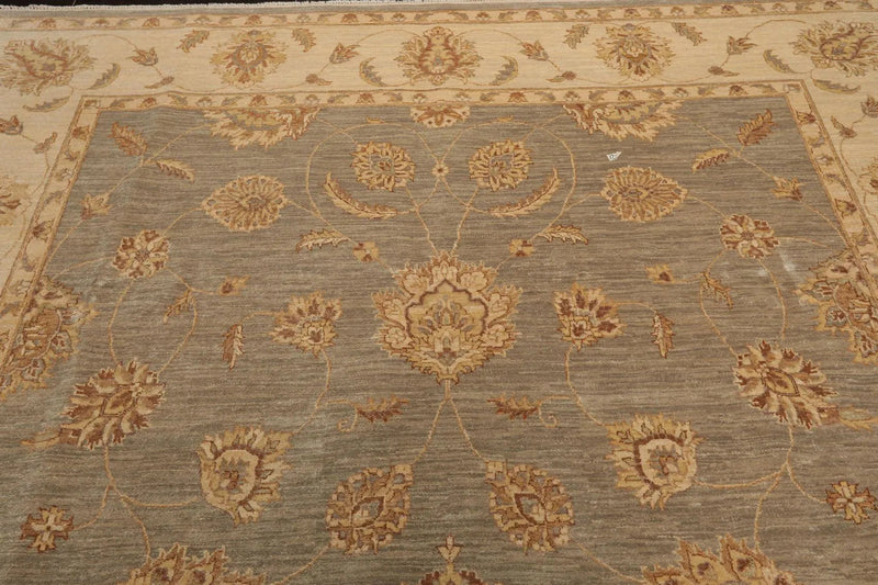 8' x 10' Hand Knotted 100% Wool Peshawar Traditional Oriental Area Rug Gray