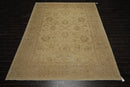 8'11"x 11'11" Hand Knotted Wool Stone Wash Peshawar Oriental Area Rug Warm Beige