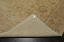 8'11"x 11'11" Hand Knotted Wool Stone Wash Peshawar Oriental Area Rug Warm Beige