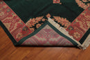 9’ x 12’ Rare Seraapi Romanian Hand Knotted 100% Wool Oriental Area Rug Green