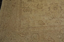8'11"x 11'11" Hand Knotted Wool Stone Wash Peshawar Oriental Area Rug Warm Beige