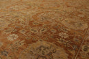 8'11'' x 11'9" Hand Knotted 100% Wool Damask Oriental Area Rug Gold