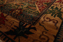 4'6" x 6'6" Hand Knotted 100% Wool Arts & Craft Oriental Area Rug Gold, Brown
