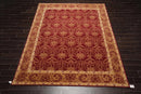 8' x 10' Hand Knotted Tibetan 100% Wool Damask Oriental Area Rug Red