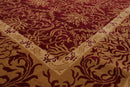 8' x 10' Hand Knotted Tibetan 100% Wool Damask Oriental Area Rug Red