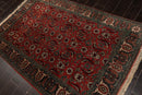 4'4" x 6'8" Hand Knotted 100% Wool Rare Russian Shirwan Area Rug Antique Rose