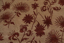 7'10" x 9'9" Hand Knotted Tibetan Wool Botanical Oriental Area Rug Tan