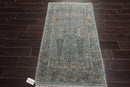 3'x5' Hand Knotted Turkish Oushak  100% Wool  Traditional  Oriental Area Rug Blue,Beige Color